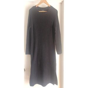 NWT Vero Moda Knit Sweater Dress Black‎ Ribbed Long Sleeve Midi  US 16